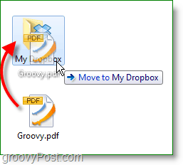 „Dropbox“ ekrano kopija - vilkite ir numeskite failus, kad galėtumėte kurti atsargines jų kopijas internete