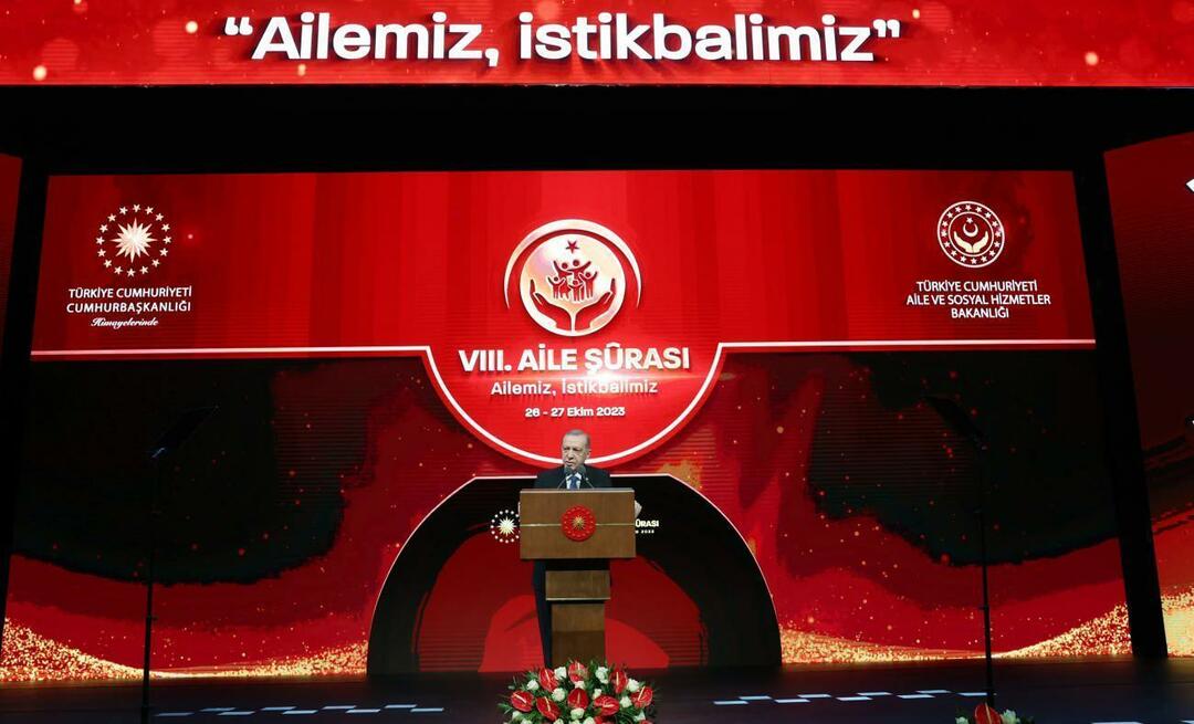 Recepas Tayyipas Erdoğanas kalbėjo apie šeimą Turkijos amžiuje: šeima yra šventa struktūra, negalime jos sugadinti