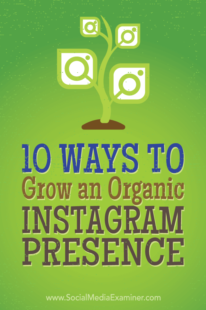 10 būdų, kaip padidinti organišką „Instagram“ buvimą: socialinės žiniasklaidos ekspertas