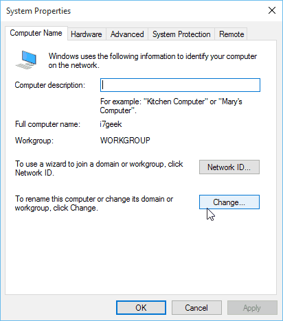 „Windows 10“ sistemos ypatybės Kompiuterio pavadinimas