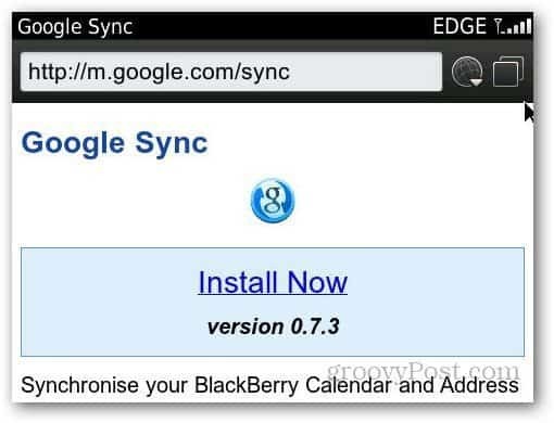 „Blackberry Sync 1“
