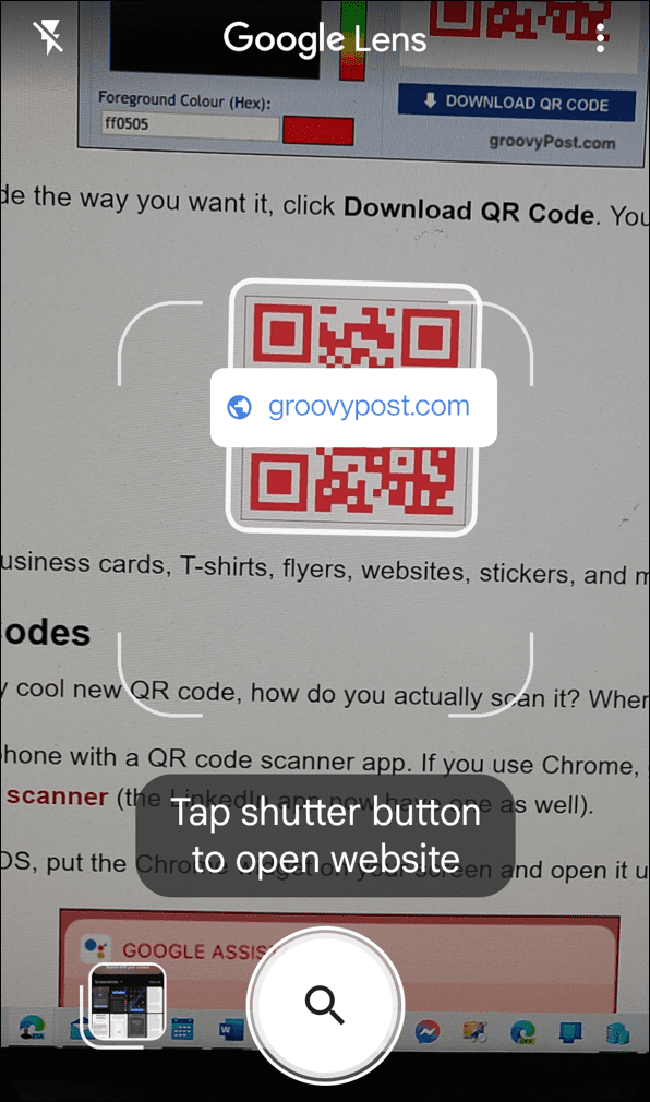 Nuskaitykite QR kodus „Android“.