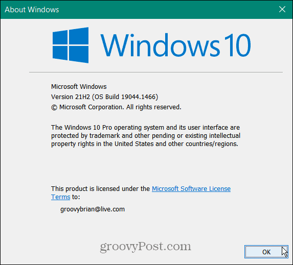 „Windows 10“ versija_blokuoti „Windows 11“ naujinimą