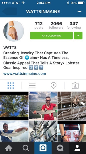 instagram profilio prekės ženklo pavyzdys