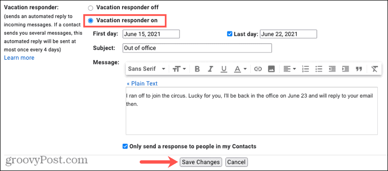 „Gmail“ nebėra atostogų atsakiklio internete 