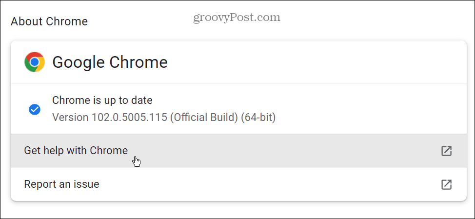 atnaujinti „Chrome“.