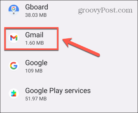 Android gmail programa