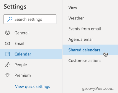 Bendrai naudojamų kalendorių parinktis programoje „Outlook“