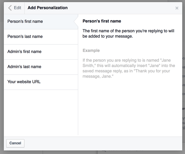 facebook pridėti personalizavimą