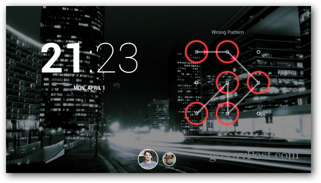 „Goggle Nexus 7“ užrakinimo ekranas