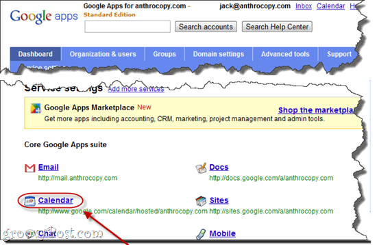 Atskleisti privataus adreso URL „Google Apps“ kalendorių