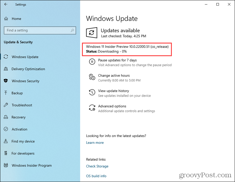 Windows 11 Preview versijos atsisiuntimas