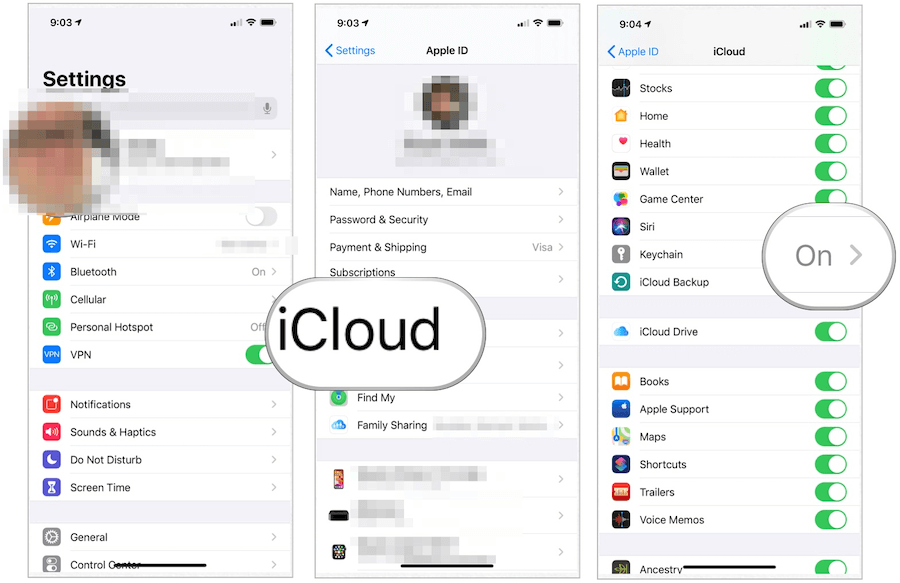 „iCloud Keychain“ sąranka „iOS“