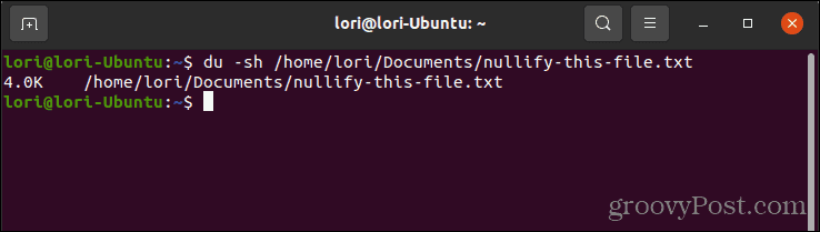 Norėdami patikrinti failo dydį Linux sistemoje, naudokite komandą du
