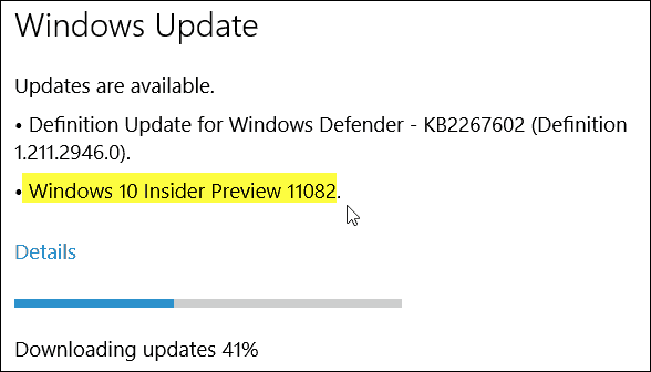 „Windows 10“ statyti 11082
