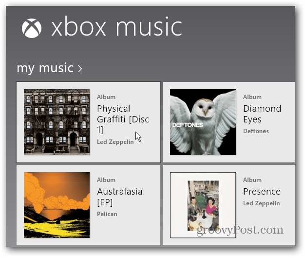 Pasirinkite albumo „Xbox“ muziką