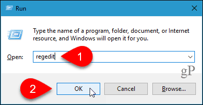 Atidarykite registro rengyklę sistemoje „Windows 10“