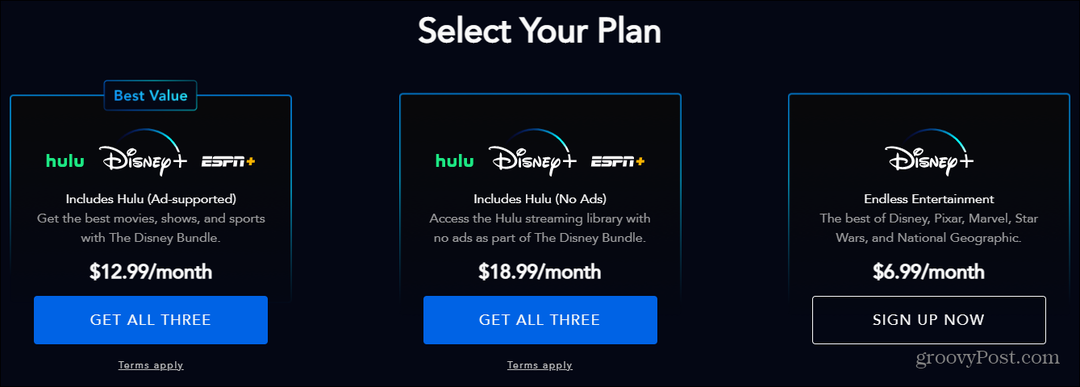 „Disney Plus“ prideda naują paketo planą su „Hulu“ be skelbimų
