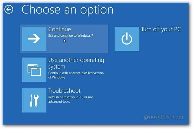 Padaryti „Windows 8“ naudokite seną įkrovos tvarkyklę