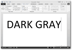 „Office 2013“ pakeisti spalvos temą - tamsiai pilka tema