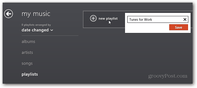 Sukurkite grojaraščius „Windows 8“ „Xbox“ muzikos programoje