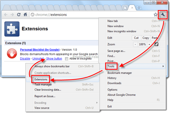 Kaip blokuoti žemos kokybės svetaines iš „Google“ paieškos rezultatų „Chrome“