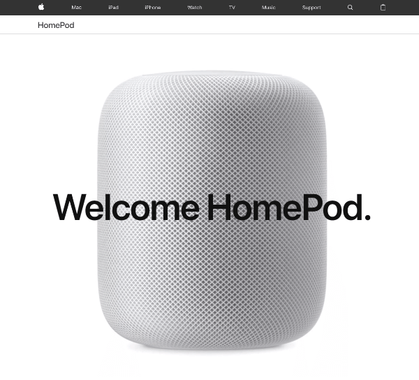 „Apple“ pristato naują „HomePod“ garsiakalbį, valdomą natūraliu balso sąveika su „Siri“.