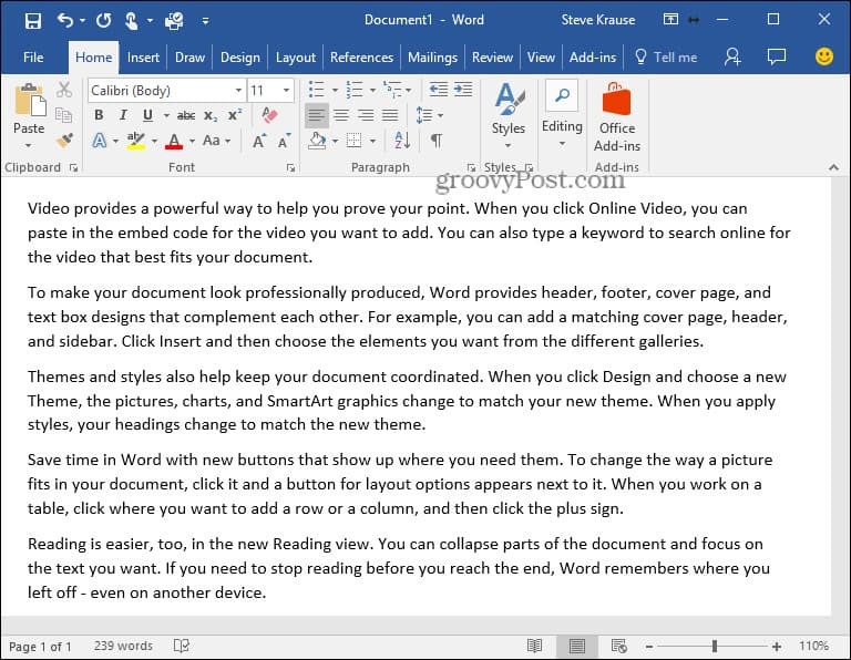 Kaip įterpti „Lorem Ipsum“ tekstą į „Microsoft Word 2010“ ir 2007