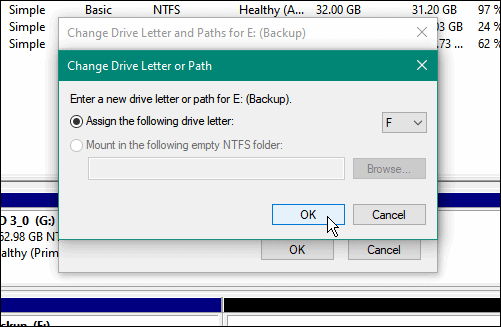 gerai, pakeiskite disko raidę Windows 11