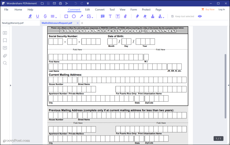 „PDFElement 8“ pagrindinis meniu