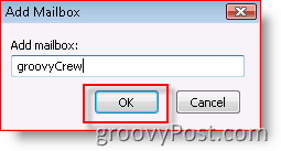 Pridėkite pašto dėžutę prie „Outlook 2007“:: groovyPost.com