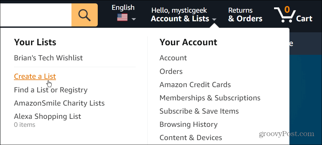 Pasidalykite „Amazon“ pageidavimų sąrašu