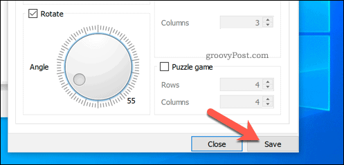 Rotacijų išsaugojimas VLC sistemoje „Windows“