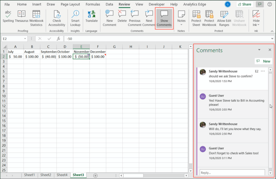 Rodyti visus komentarus „Excel“