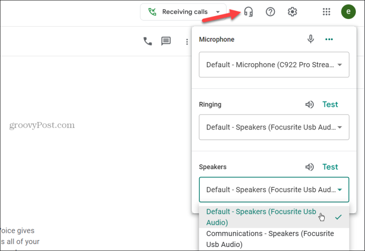 Norėdami skambinti iš kompiuterio, naudokite „Google Voice“.