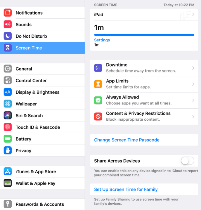 Ekrano laiko nustatymai „iOS 12“