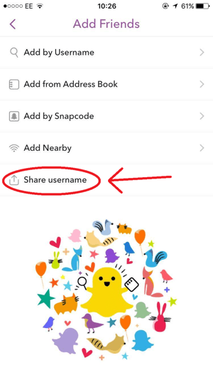 snapchat pasidalink vartotojo vardu