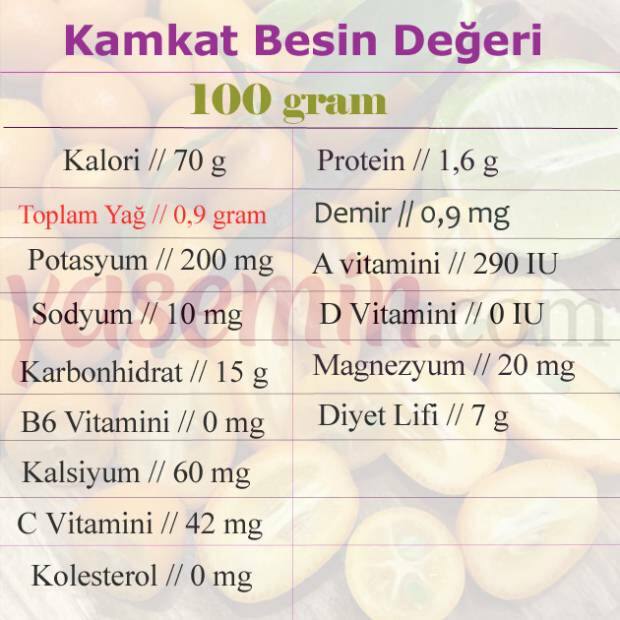 kumquat maistinė vertė
