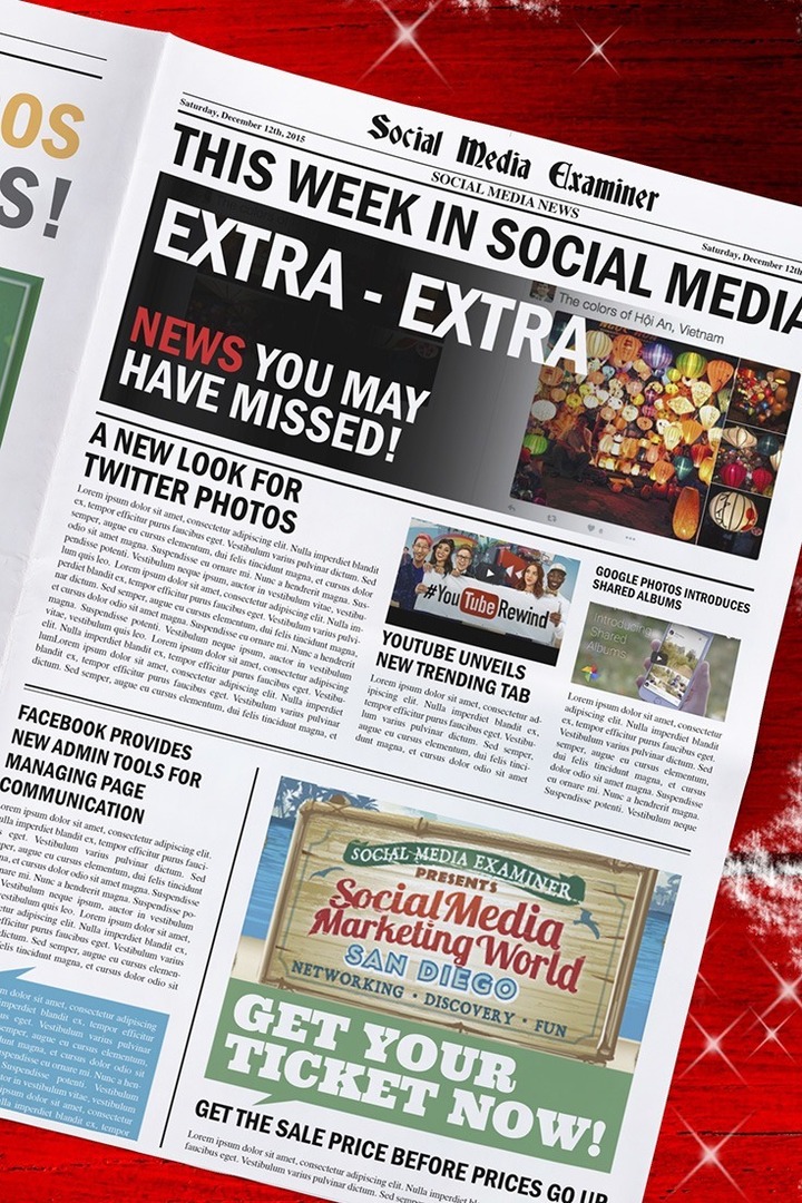 socialinių tinklų eksperto savaitės naujienos, 2015 m. gruodžio 12 d