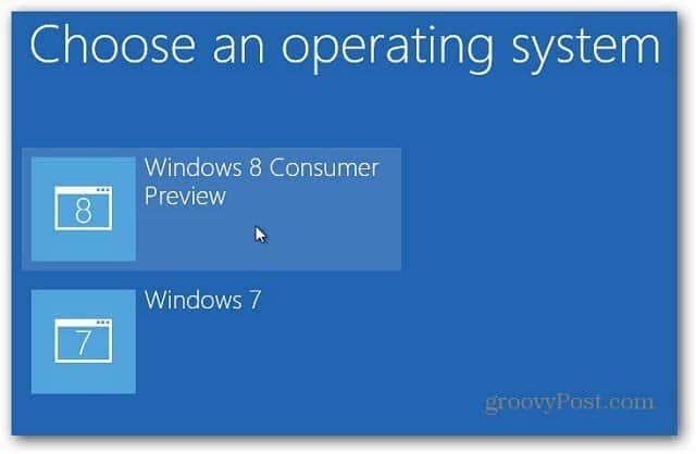 pasirinkite „Windows 8“