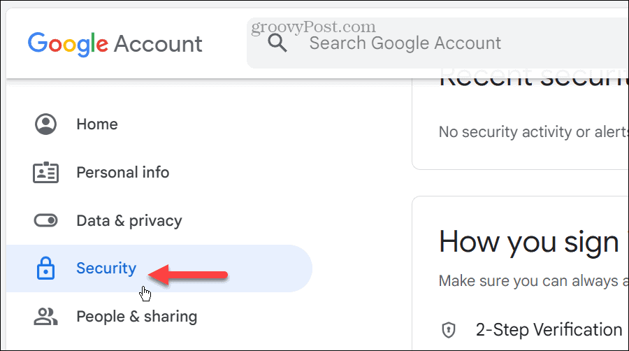Jūsų „Google“ paskyros slaptažodis