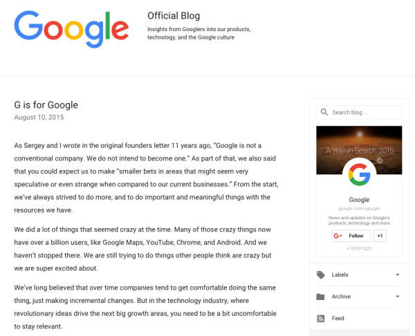 „Google“ prekės ženklo prekės ženklo paskelbimo laiškas