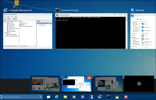 Uždarykite „Windows 10“ virtualų darbalaukį