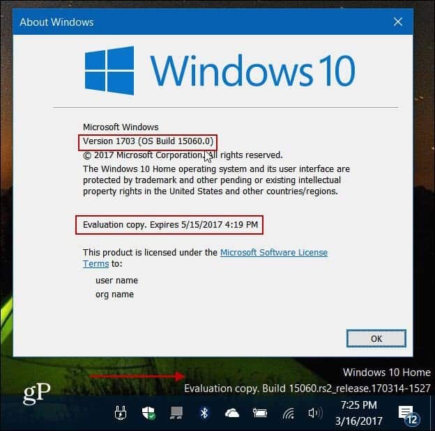 „Windows 10“ kūrėjai atnaujina „Insider Build 15060“, skirtą kompiuteriui