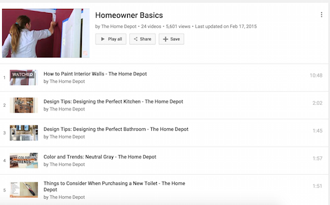 namų depas kaip „YouTube“ vaizdo įrašus