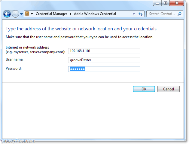 pridėti tinklo šaltinį prie „Windows 7“ saugyklos