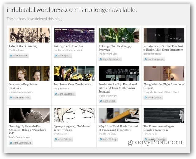 „WordPress“ internetinis dienoraštis ištrintas