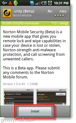 Įdiekite „Norton“ apsaugą „Android“