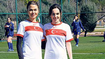 Yağmur Tanrısevsin ir Aslıhan Karalar sužaidė ypatingas rungtynes ​​su moterų futbolo rinktine!