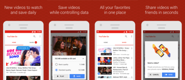 „YouTube Go“ programos beta versiją galima atsisiųsti „Google Play“ parduotuvėje Indijoje.
